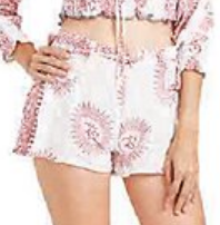 Women's Rayon Om Print Short Shorts