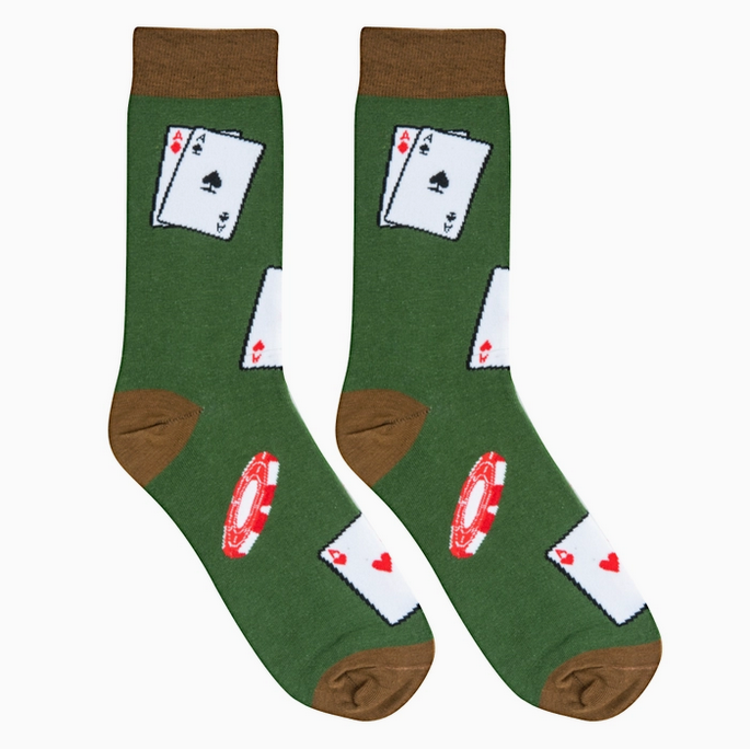 Men's Poker Crew Socks