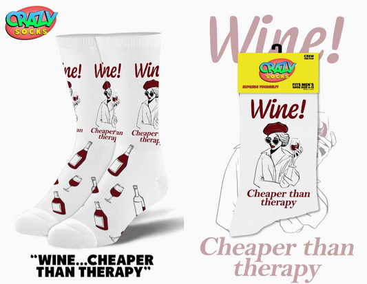 Unisex Cheaper Than Therapy Crew Socks