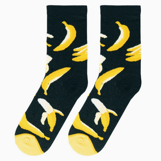 Women's Banana Crew Socks