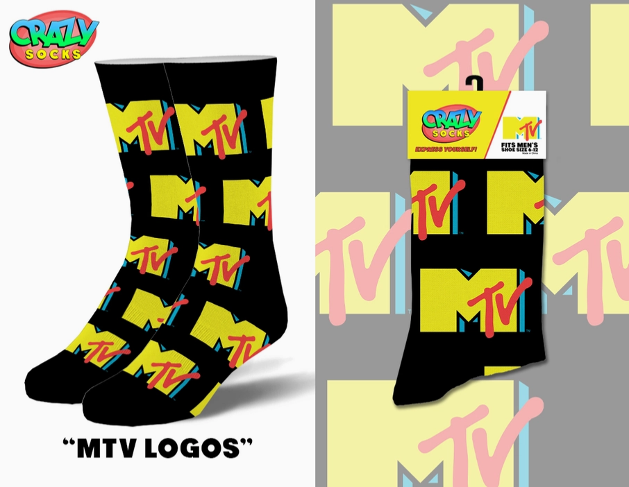 Men's MTV Logo Crew Socks