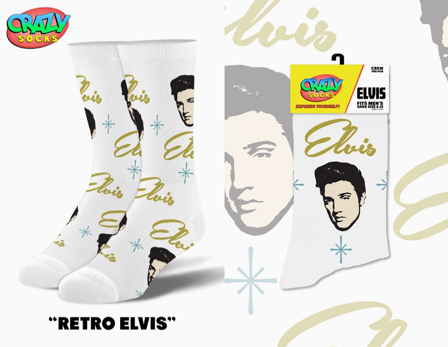 Men's Retro Elvis Crew Socks