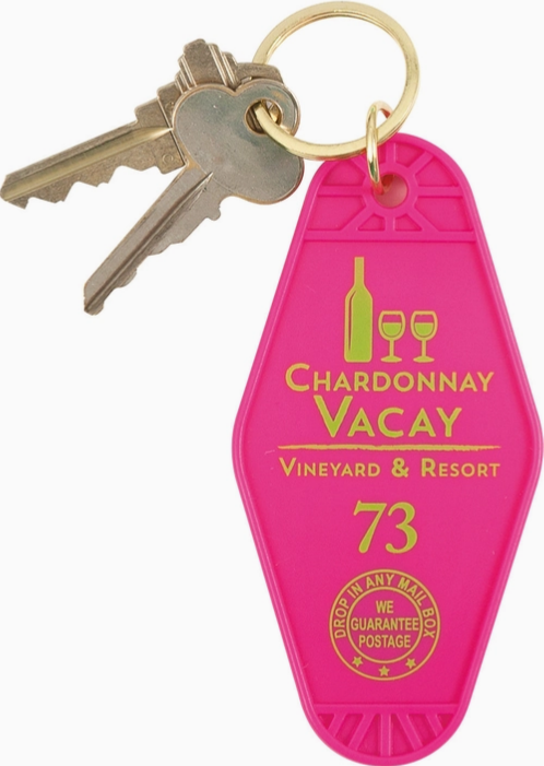 Chardonnay Vacay Hotel Keyring
