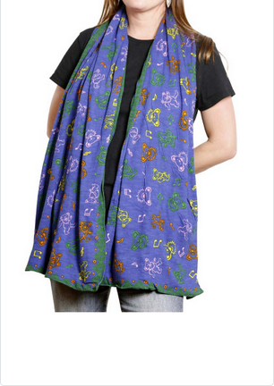 Grateful Dead Long Warm Music Bears Fashion Scarf