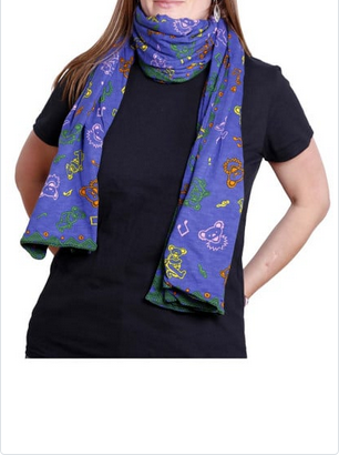 Grateful Dead Long Warm Music Bears Fashion Scarf