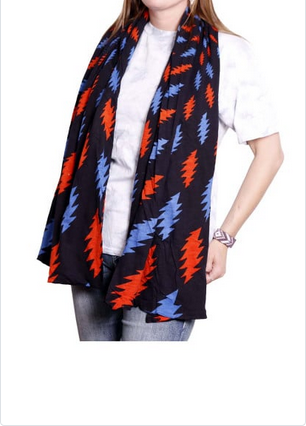 Grateful Dead Long Warm Lightning Bolts Fashion Scarf