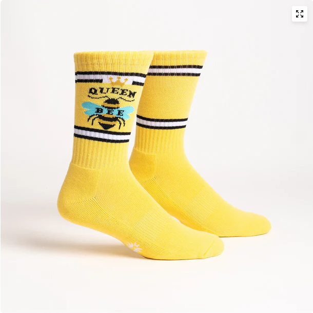 Women's Queen Bee Athletic Ribbed Crew Socks
