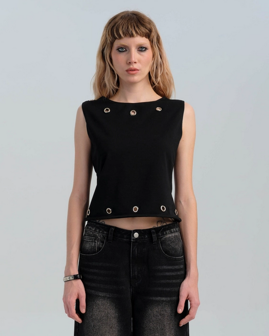 Women's Destroy Eyelet Top