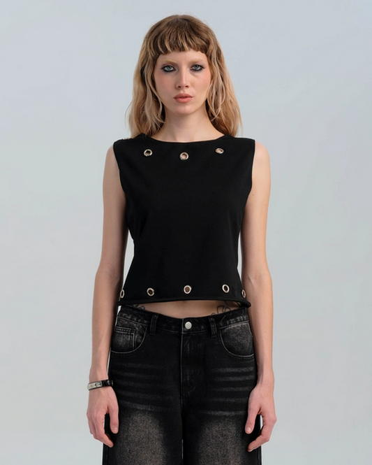 Women's Destroy Eyelet Top