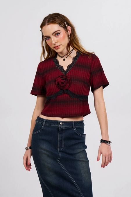 Women's Rose Spatial Top