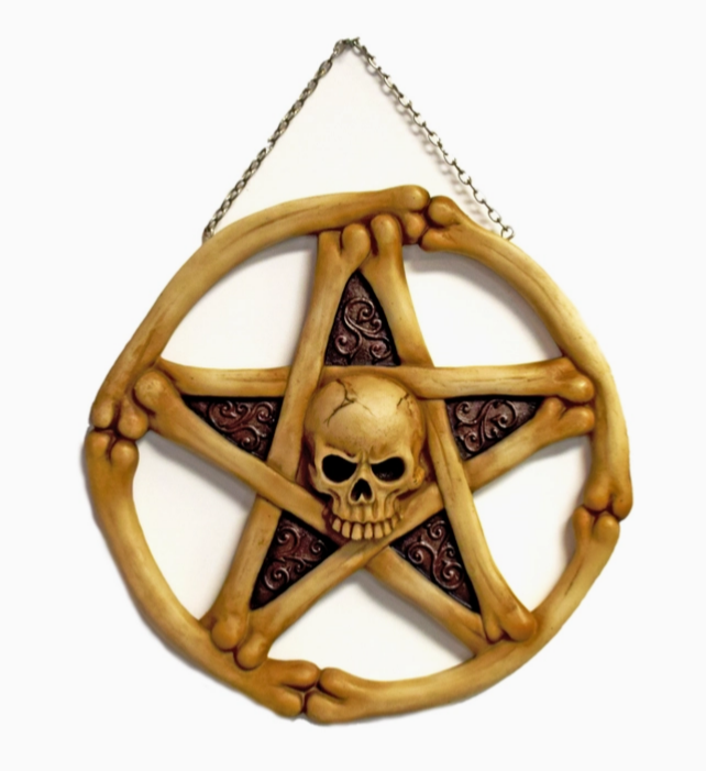 Skull Pentagram Wall Plaque