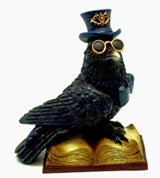 Steampunk Raven On Book