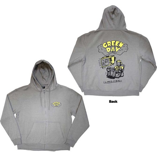 Unisex Green Day Longview Zip Up Hoodie