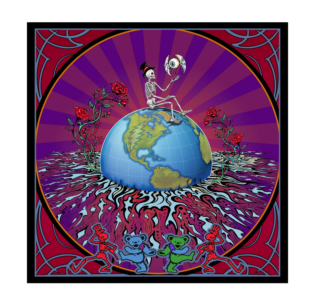 Grateful Dead Globe Bolt Art Print