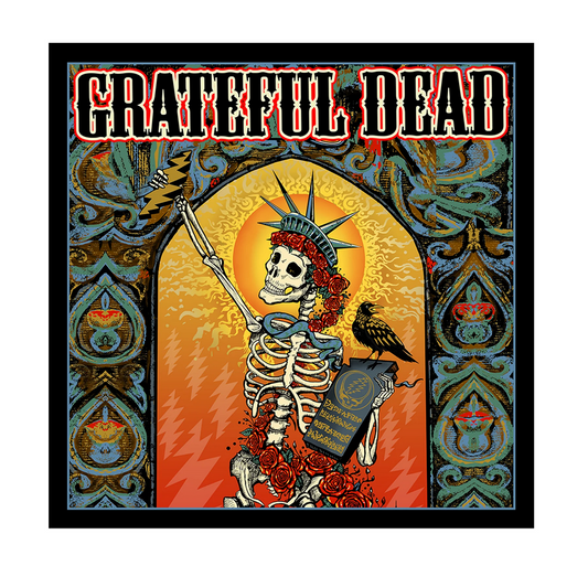 Grateful Dead Liberty Skeleton Art Print