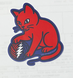 Grateful Dead Yarn Ball Cat Sticker