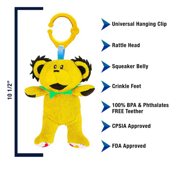 Grateful Dead Dancing Bear Plush Baby Toy