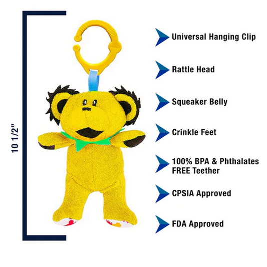 Grateful Dead Dancing Bear Plush Baby Toy