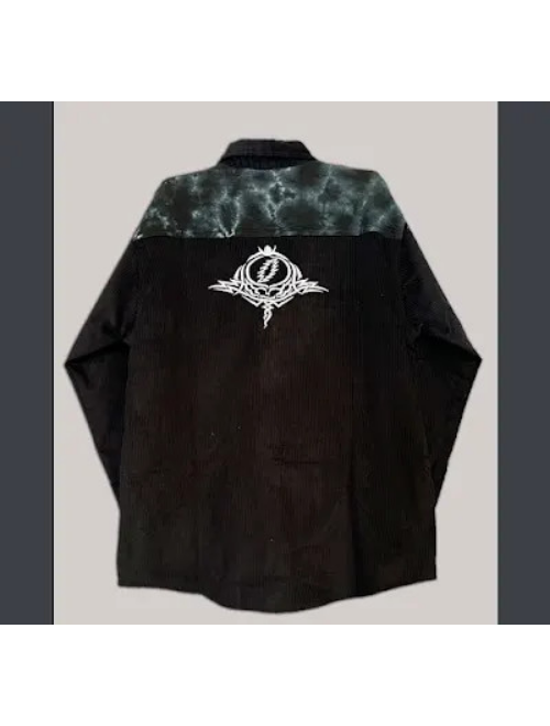 Men's Grateful Dead Corduroy Lightning Bolt Stealie Button-Up Shirt