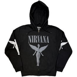 Unisex Nirvana In Utero Mono Zip-Up Hoodie