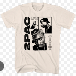 Men's Tupac Tan Photo Grid T-Shirt