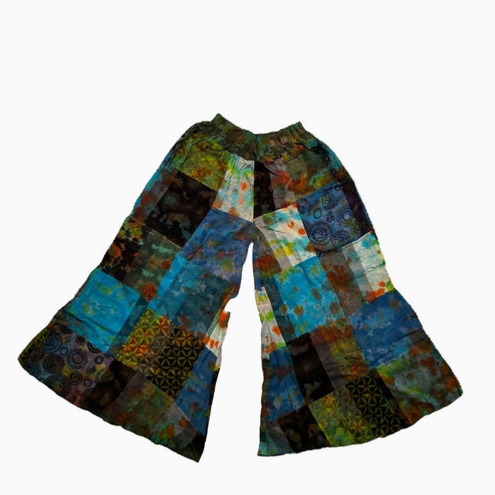 Unisex Patchwork Wide Leg Pants