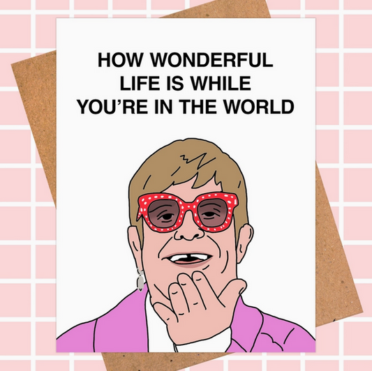 Elton John Birthday Card