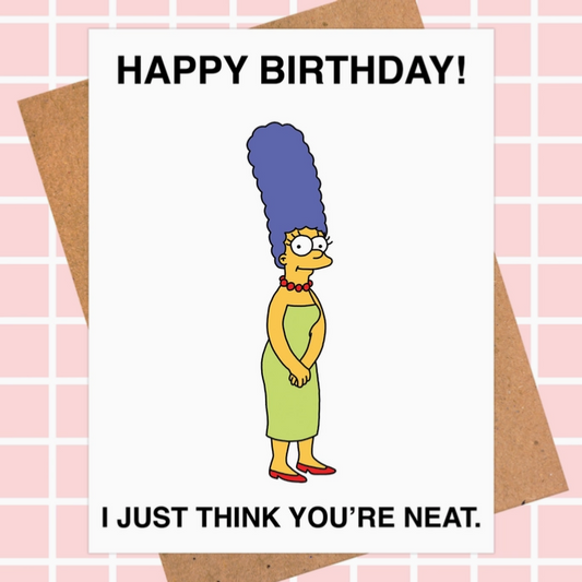 Marge Simpson Neat Birthday Card