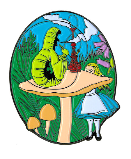 Alice and Caterpillar Enamel Pin