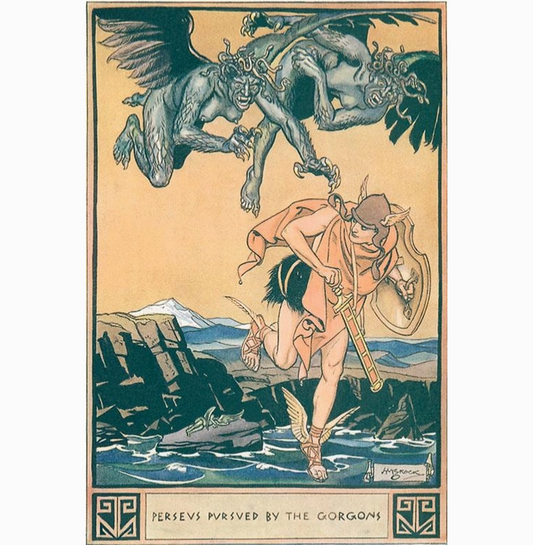 Perseus Pursued By Gorgons Art Print