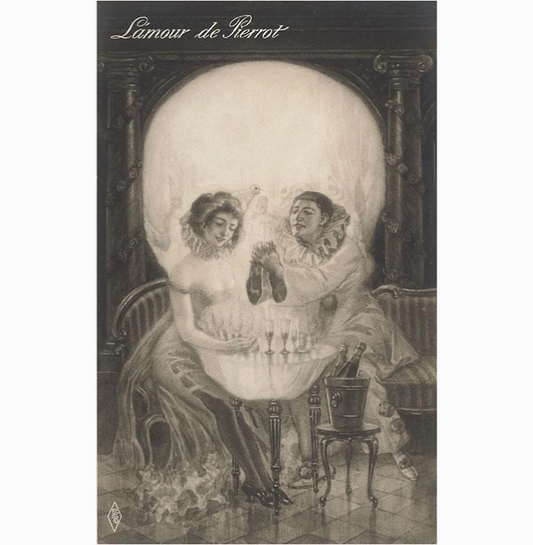 L'amour De Pierot, Skull Art Print