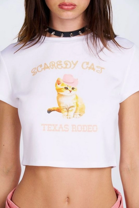 Women's Rodeo Kitty Baby Tee