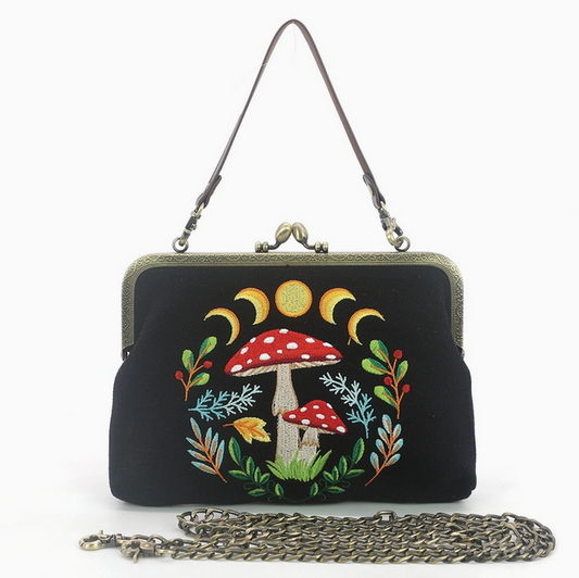 Celestial Mushrooms Kisslock Bag
