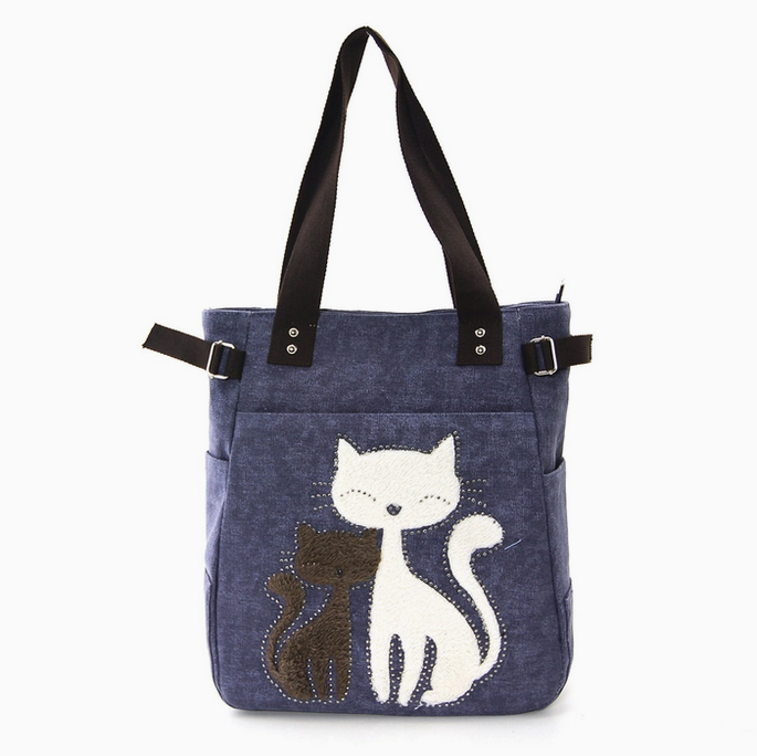 Lovely Cats Faux Fur Tote Bag
