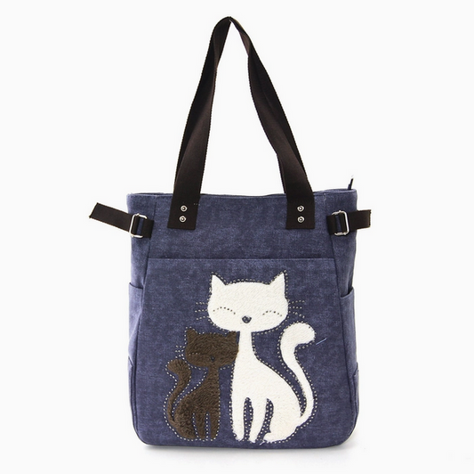 Lovely Cats Faux Fur Tote Bag