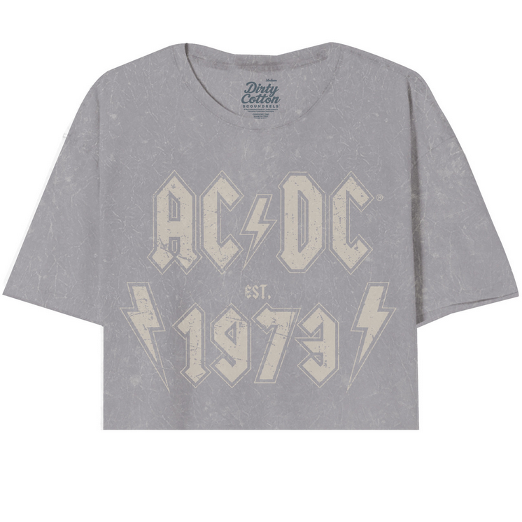 Women's AC/DC 1973 Oversized Women's Crop Tee