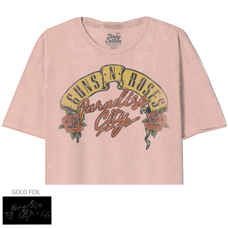 Women's Guns N' Roses Paradise City Oversized Crop Tee