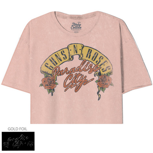 Women's Guns N' Roses Paradise City Oversized Crop Tee