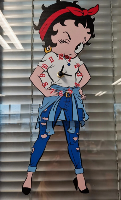 Betty Boop Swinging Legs Clock