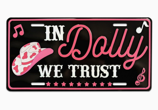 In Dolly We Trust License Plate