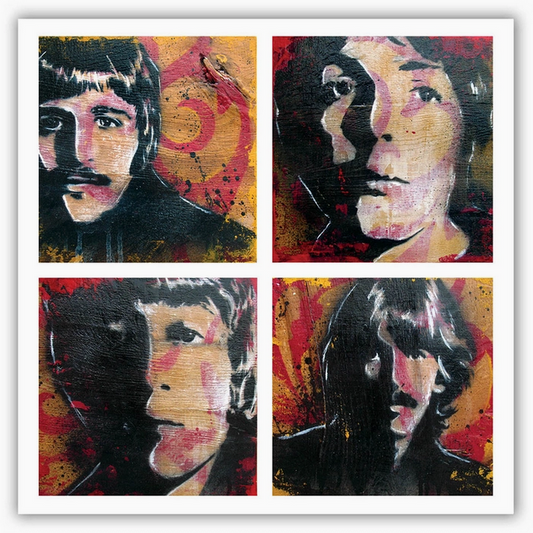 The Beatles Fab 4 Art Print