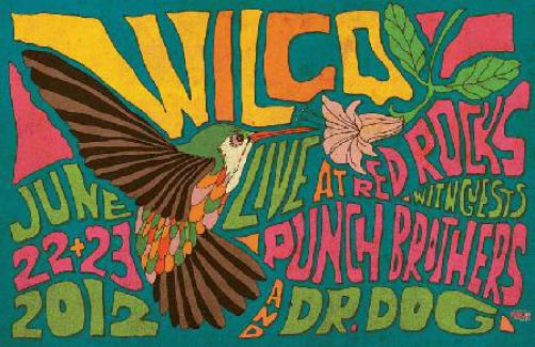 Wilco / Punch Brothers / Dr Dog Red Rocks 2012 Art Print