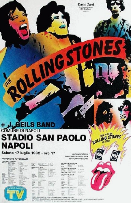 Rolling Stones / J Geils Band Naples 1982 Art Print