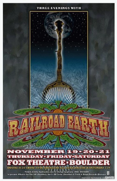 Railroad Earth Fox Boulder 2009 Art Print