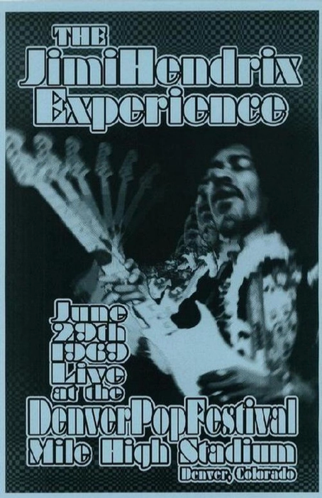 Jimi Hendrix Denver Pop Festival 1969 Art Print