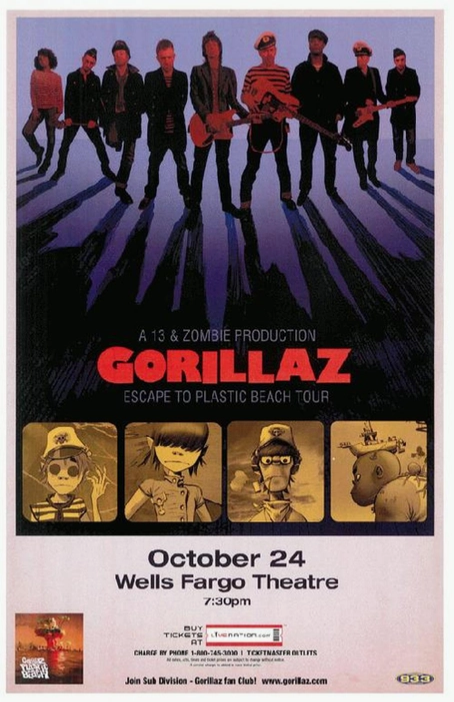 Gorillaz Denver 2010 Art Print