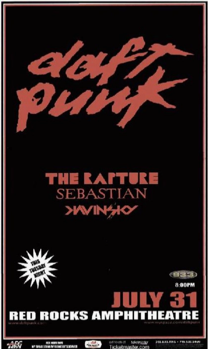 Daft Punk Red Rocks 2007 Art Print