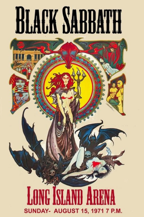 Black Sabbath Long Island Arena 1971 Art Print