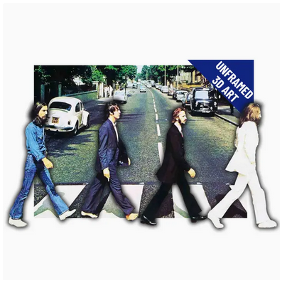 The Beatles Abbey Road 3D Lenticular  Wall Art