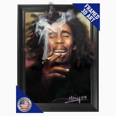 Bob Marley Framed  3D Lenticular Wall Art
